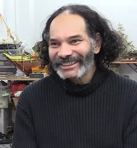 Hew Locke during a Studio International interview in 2019